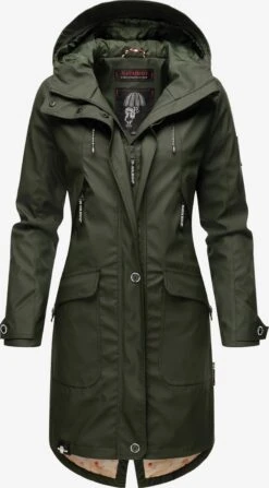 Navahoo Manteaux De Pluie Manteau Mi-saison Schötchen Femme Kaki -Navahoo Soldes 06b49df6d0124b61ab10c82717aa13c9