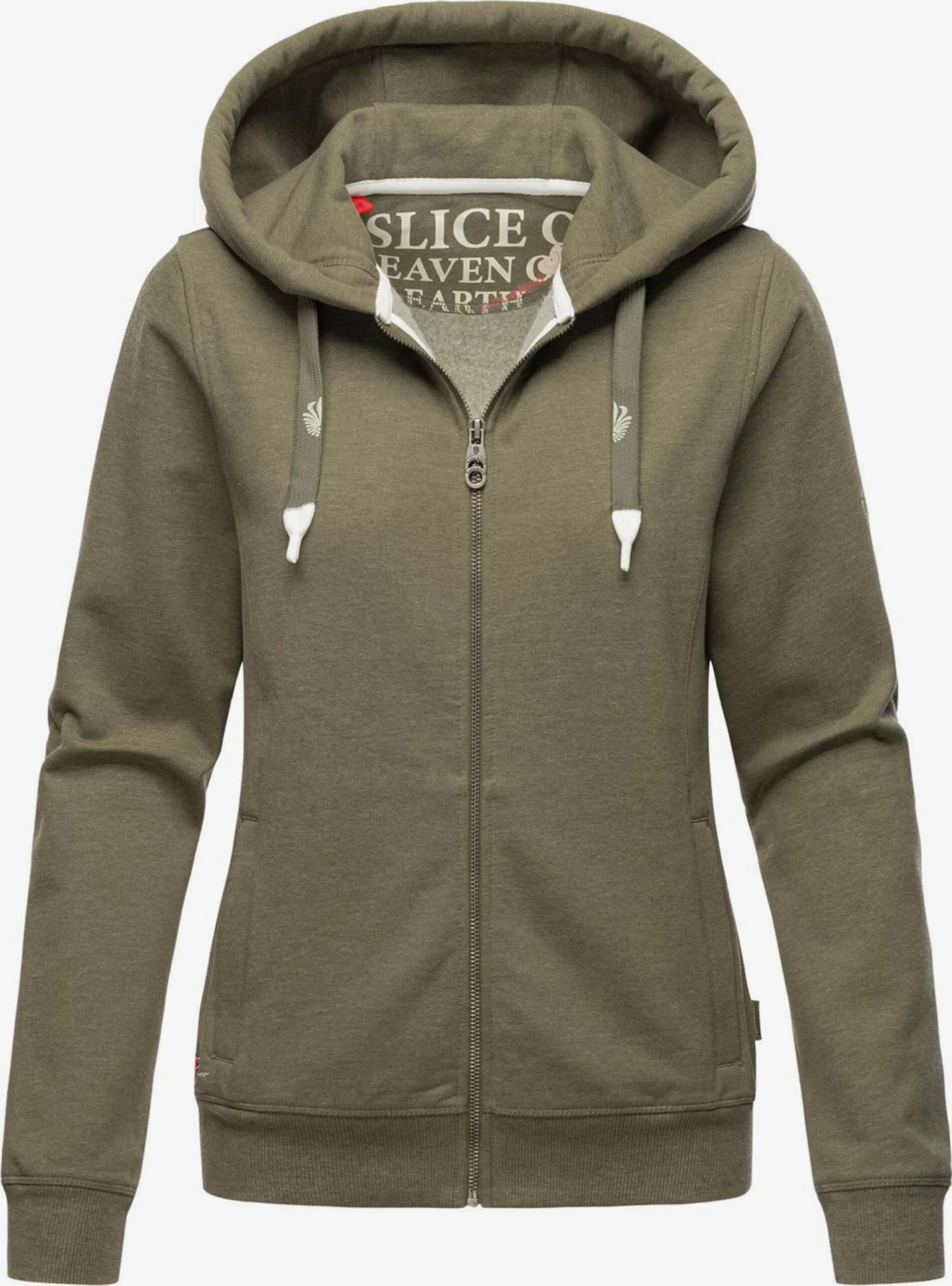 Navahoo Sweats Zippés Veste De Survêtement Engelshaar Femme Olive 3 Navahoo Sweats Zippés Veste De Survêtement Engelshaar Femme Olive