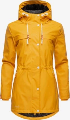 Navahoo Manteaux De Pluie Manteau Mi-saison Rainy Forest Femme Jaune