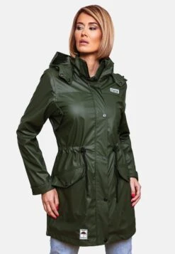Navahoo Manteaux De Pluie Manteau Mi-saison Deike Femme Olive -Navahoo Soldes 1457c7bab9cda7cea96c971f7b80b152