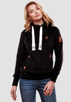 Navahoo Sweats à Capuche Sweat-shirt Namikaa Femme Noir -Navahoo Soldes 152aba2abdadcb1ae5202296a189a9ab