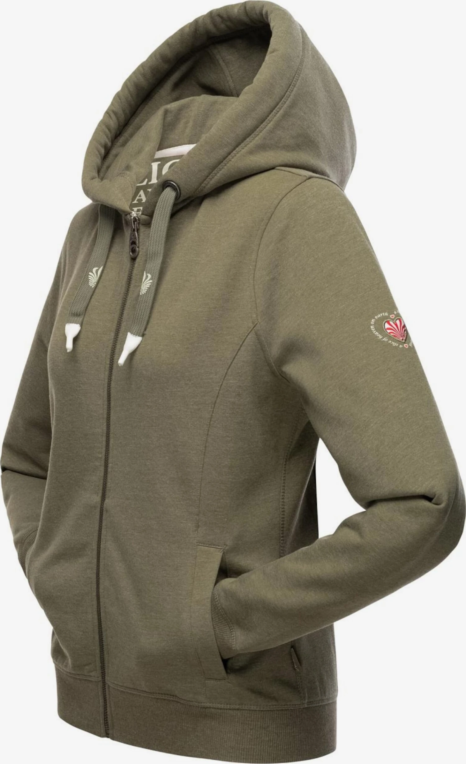 Navahoo Sweats Zippés Veste De Survêtement Engelshaar Femme Olive 4 Navahoo Sweats Zippés Veste De Survêtement Engelshaar Femme Olive - Image 2