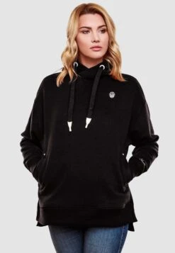 Navahoo Sweats à Capuche Sweat-shirt Silberengelchen Femme Noir -Navahoo Soldes 19c9b5cecc7bc0ed40bd688221492d8a