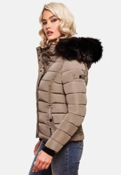 Navahoo Vestes Dhiver Veste D’hiver Miamor Femme Taupe -Navahoo Soldes 20718dfa590d23eaefa9427538e2c85c