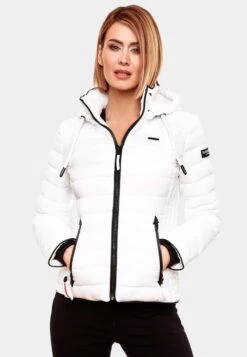 Navahoo Vestes De Mi-saison Veste Mi-saison Lulana Femme Blanc -Navahoo Soldes 221736a0b695d2e63c0b59fb9487a15b