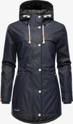 Navahoo Manteaux De Pluie Manteau Mi-saison Rainy Forest Femme Bleu Foncé