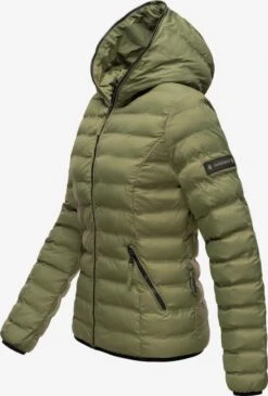 Navahoo Vestes De Mi-saison Veste Mi-saison Neevia Femme Olive -Navahoo Soldes 25e4e50ed01f1ce39c4327bb9ed770ec