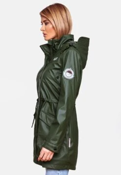 Navahoo Manteaux De Pluie Manteau Mi-saison Deike Femme Olive -Navahoo Soldes 26feae48b0ce21a5e9b5fc9a5b82f640