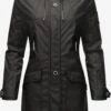 Navahoo Manteaux De Pluie Manteau Mi-saison Schötchen Femme Noir -Navahoo Soldes 2c14aa8c56389adf950ad6e8428d5c6c