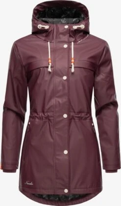 Navahoo Manteaux De Pluie Manteau Mi-saison Rainy Forest Femme Bordeaux