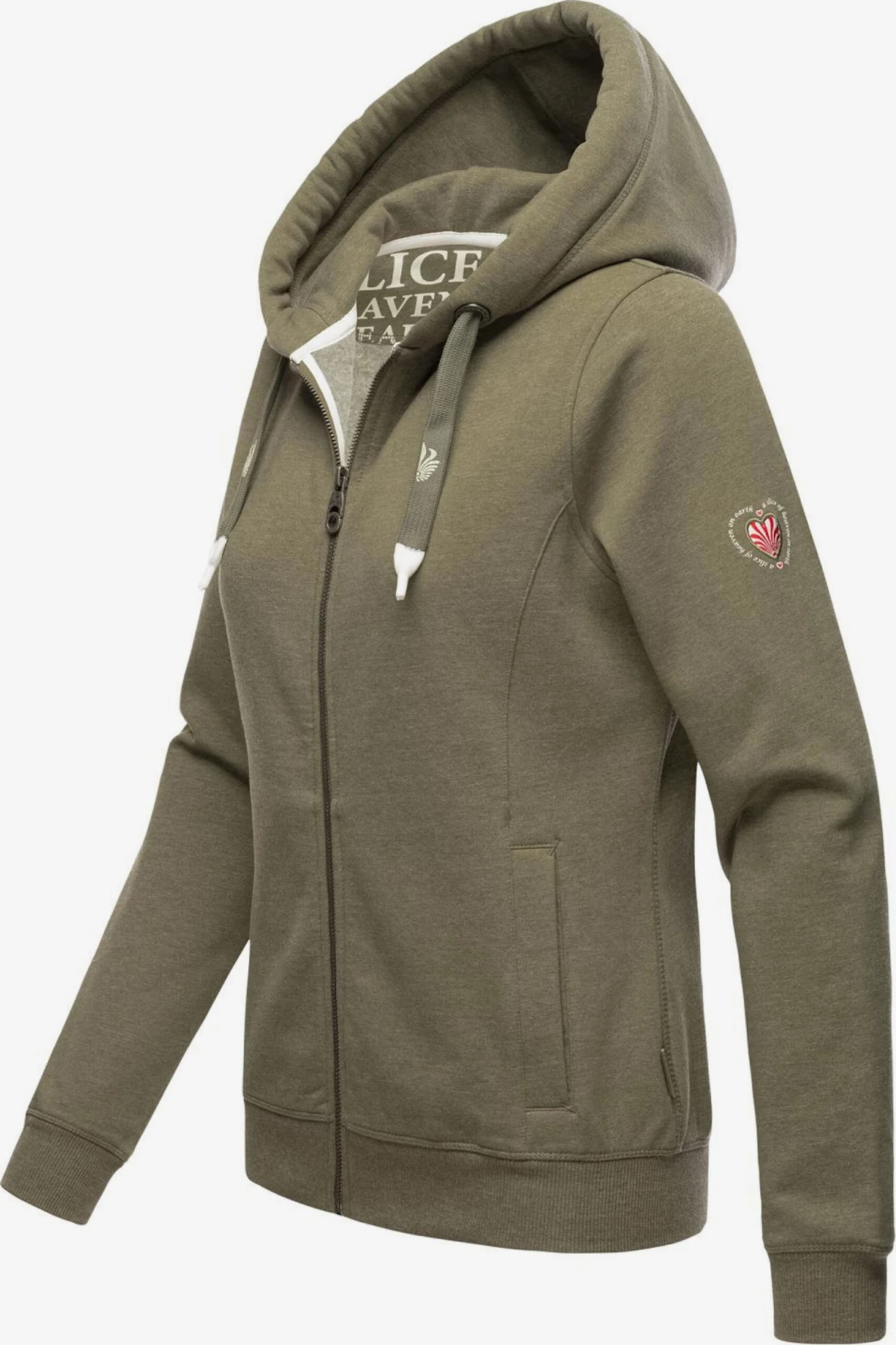 Navahoo Sweats Zippés Veste De Survêtement Engelshaar Femme Olive 5 Navahoo Sweats Zippés Veste De Survêtement Engelshaar Femme Olive - Image 3