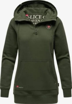 Navahoo Sweats à Capuche Sweat-shirt Zauberelfe Femme Olive -Navahoo Soldes 355c7a6b46b2e3da766d200d08ad43cc