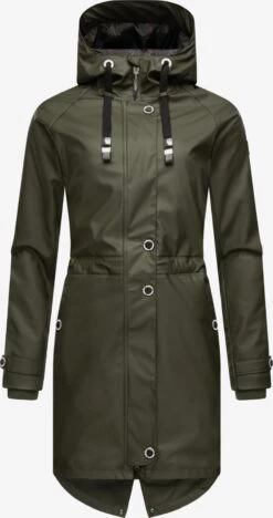 Navahoo Manteaux De Pluie Manteau Fonctionnel Rainy Flower Femme Kaki
