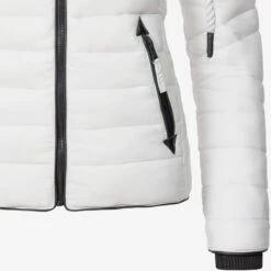 Navahoo Vestes De Mi-saison Veste Mi-saison Lulana Femme Blanc -Navahoo Soldes 48be22707cbc3b05eca07c2232beb31a