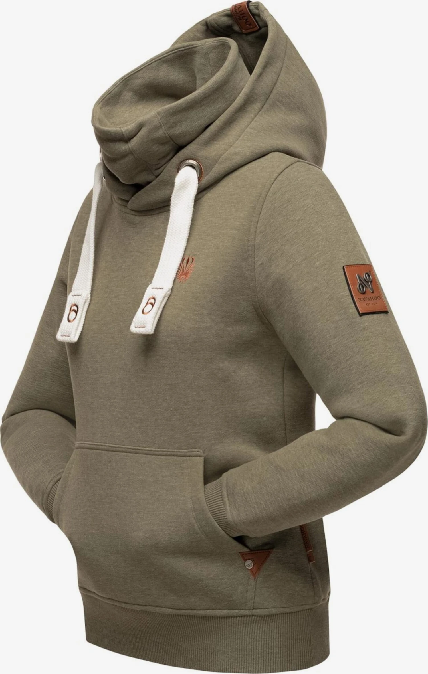 Navahoo Sweats à Capuche Sweat-shirt Raniaa Femme Olive 4 Navahoo Sweats à Capuche Sweat-shirt Raniaa Femme Olive - Image 2