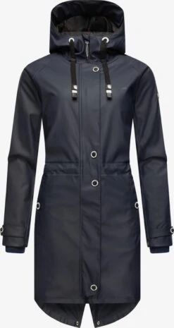 Navahoo Manteaux De Pluie Manteau Fonctionnel Rainy Flower Femme Bleu Nuit