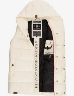 Navahoo Vestes Sans Manches Gilet Madilynaa Femme Blanc Cassé -Navahoo Soldes 59c246e336e5a78c10517bbb18f4f789