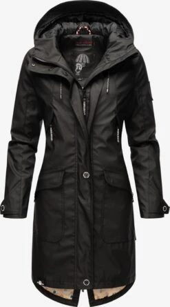 Navahoo Manteaux De Pluie Manteau Mi-saison Schötchen Femme Noir -Navahoo Soldes 5f6ed3546c3bda1496a6cb22b5a78c17