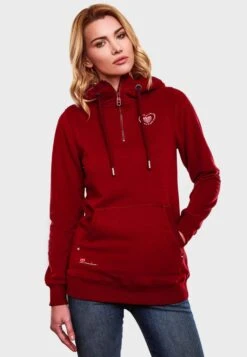 Navahoo Sweats à Capuche Sweat-shirt Zauberelfe Femme Bordeaux -Navahoo Soldes 6553f8e403568181a735a37642d55c10