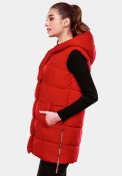 Navahoo Vestes Sans Manches Gilet Madilynaa Femme Rouge Feu -Navahoo Soldes 6f4a7193ba1c9474fd0bc286c7d06f48