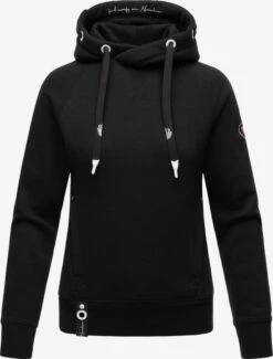 Navahoo Sweats à Capuche Sweat-shirt Liebesmäuschen Femme Noir
