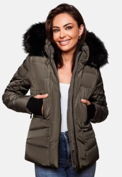 Navahoo Vestes Dhiver Veste D’hiver Adele Femme Taupe -Navahoo Soldes 726eddd5d105b755850725f95f8bb1c4