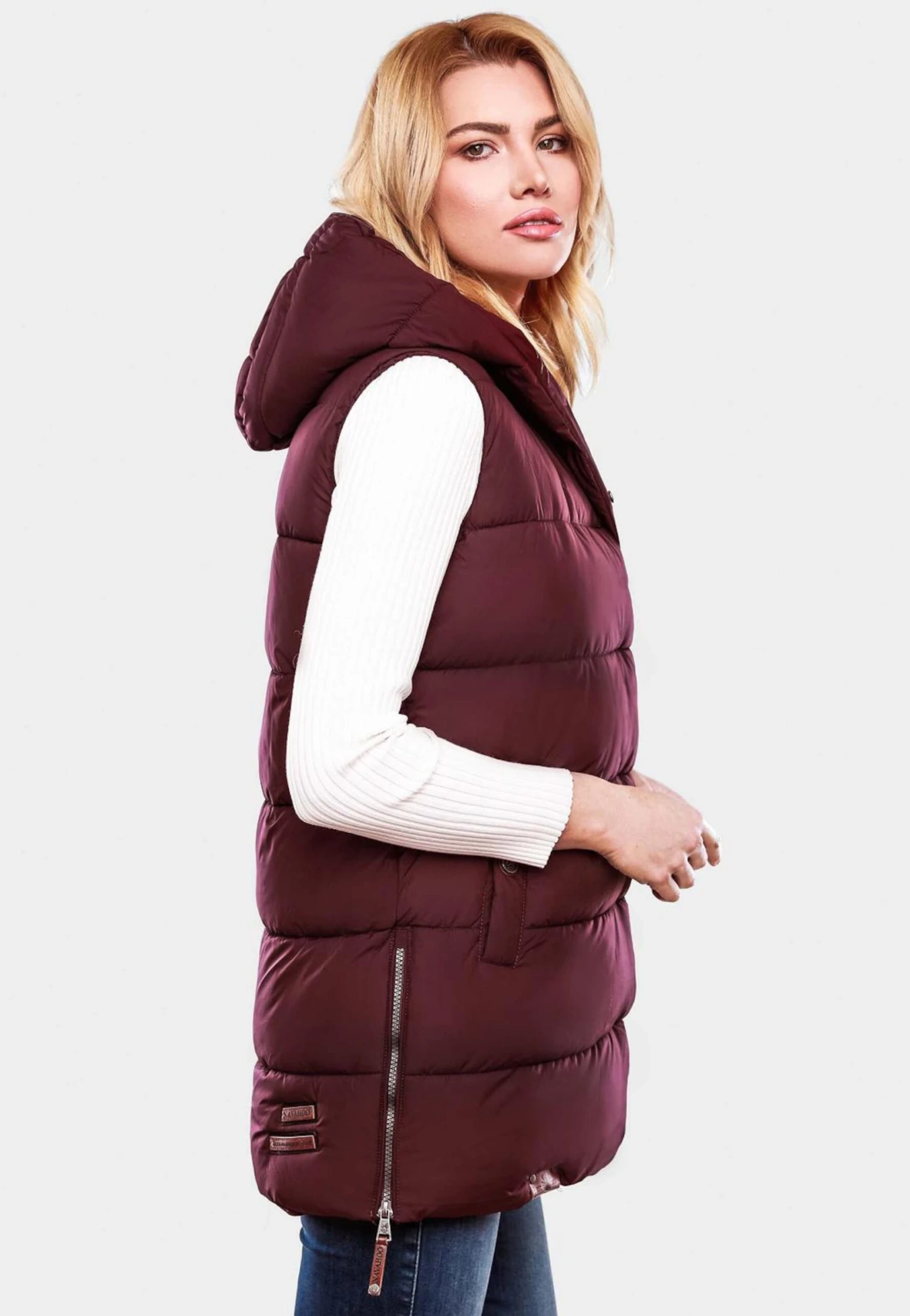 Navahoo Vestes Sans Manches Gilet Madilynaa Femme Bordeaux 7 Navahoo Vestes Sans Manches Gilet Madilynaa Femme Bordeaux - Image 5