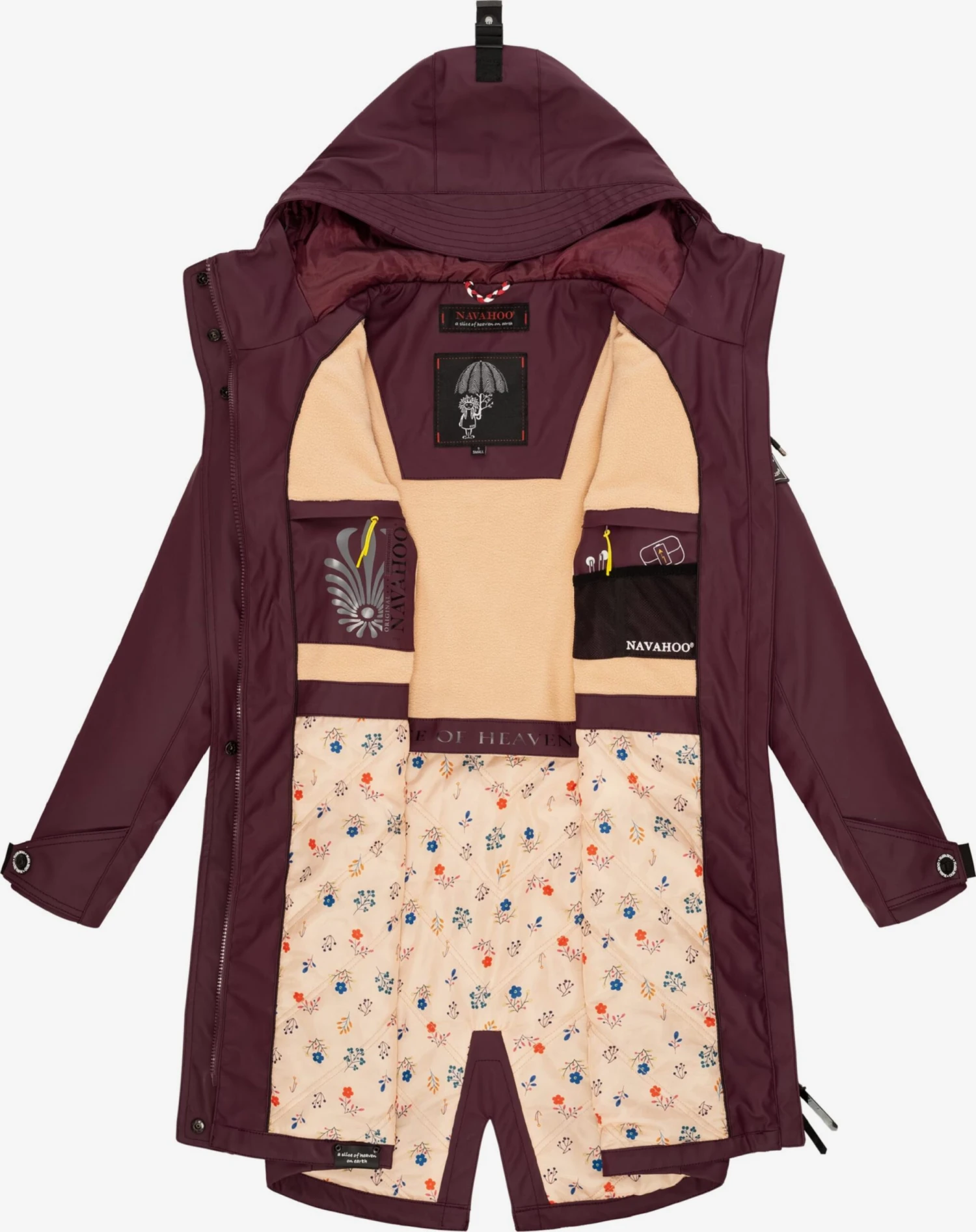 Navahoo Manteaux De Pluie Manteau Mi-saison Femme Bordeaux 7 Navahoo Manteaux De Pluie Manteau Mi-saison Femme Bordeaux - Image 5