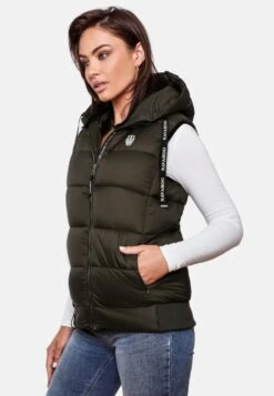 Navahoo Vestes Sans Manches Gilet Kassidy Femme Kaki -Navahoo Soldes 7566a19a62cdf2010bbf8b7e267ac424