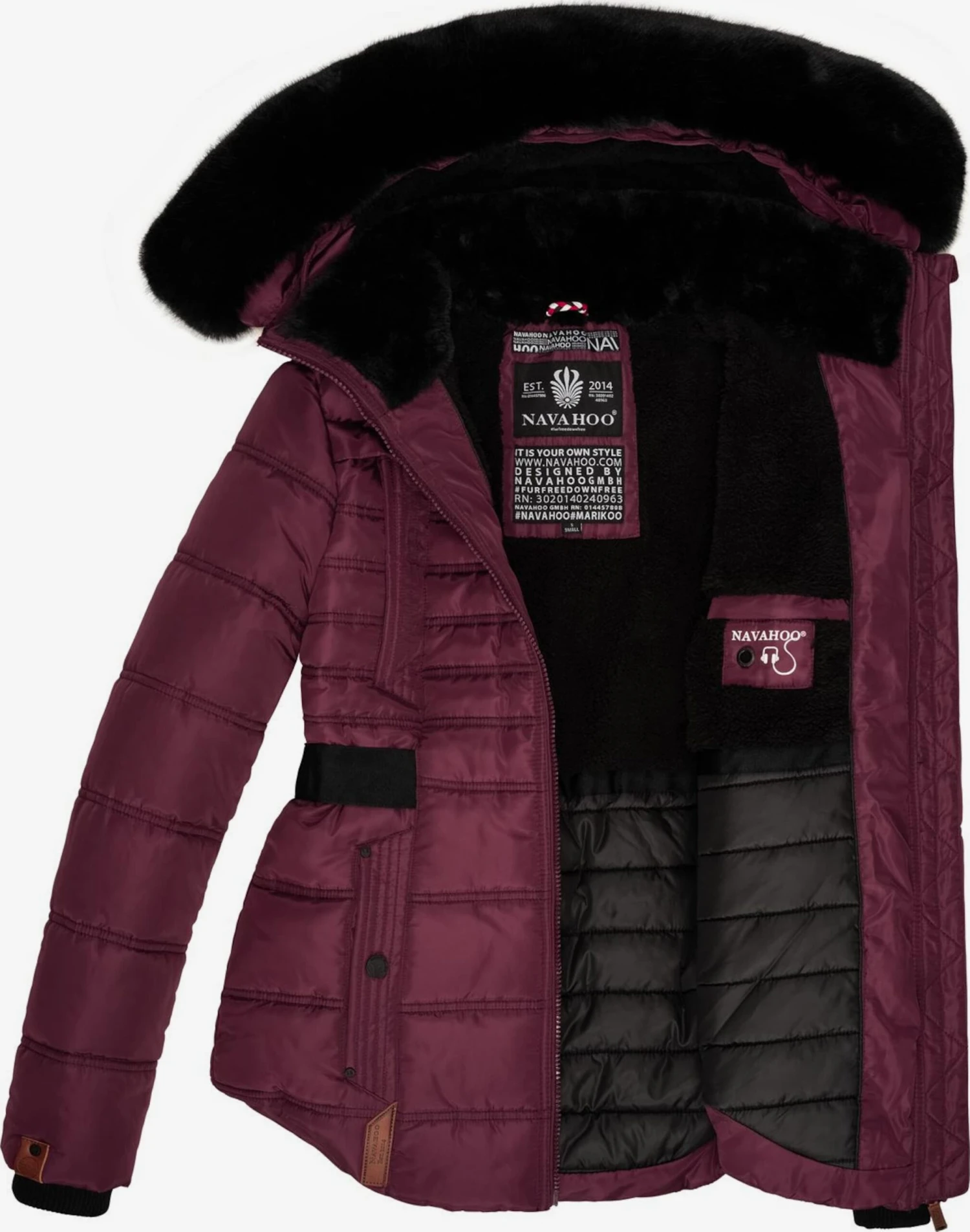 Navahoo Vestes Dhiver Veste D’hiver Melikaa Femme Bordeaux 5 Navahoo Vestes Dhiver Veste D’hiver Melikaa Femme Bordeaux - Image 3