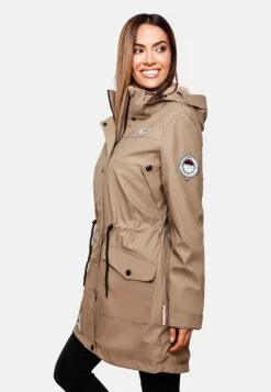 Navahoo Manteaux De Pluie Manteau Mi-saison Deike Femme Beige Clair -Navahoo Soldes 82aba37a1fe6e206474e5735e59acf82