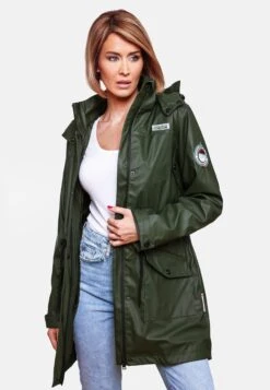 Navahoo Manteaux De Pluie Manteau Mi-saison Deike Femme Olive -Navahoo Soldes 833b79bf0f91d4c170b54dd5facf26f6