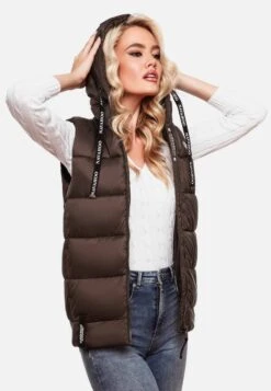 Navahoo Vestes Sans Manches Gilet Kassidy Femme Chocolat -Navahoo Soldes 8bda9bb5d4f0094662142e33d12af95b