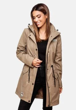 Navahoo Manteaux De Pluie Manteau Mi-saison Deike Femme Beige Clair -Navahoo Soldes b86acb977eb1c2c2a4160ad9fba16ae5