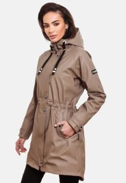 Navahoo Manteaux De Pluie Manteau Fonctionnel Rainy Flower Femme Beige Foncé -Navahoo Soldes bbf491a76b639c9eb75c093a1b96ebbf