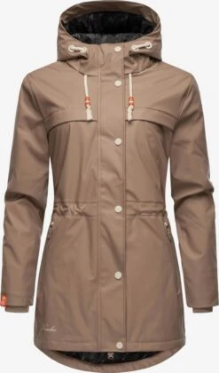 Navahoo Manteaux De Pluie Manteau Mi-saison Rainy Forest Femme Noisette