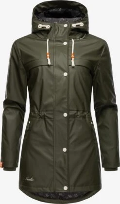Navahoo Manteaux De Pluie Manteau Mi-saison Rainy Forest Femme Olive