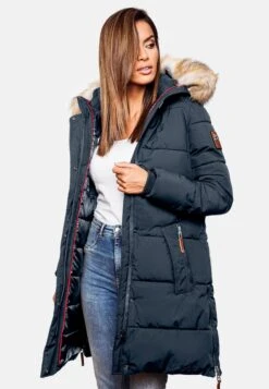 Navahoo Manteaux Dhiver Manteau D’hiver Halina Femme Bleu Marine -Navahoo Soldes c86cb64e7784edb17121b20f3e7698f6
