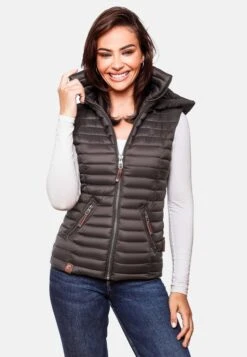 Navahoo Vestes Sans Manches Gilet Shadaa Femme Anthracite -Navahoo Soldes d07862de883314ed6a5f058921308f3c