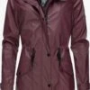 Navahoo Manteaux De Pluie Manteau Mi-saison Deike Femme Bourgogne -Navahoo Soldes d18e620d5917a4c80aa36a1913e0bfe2