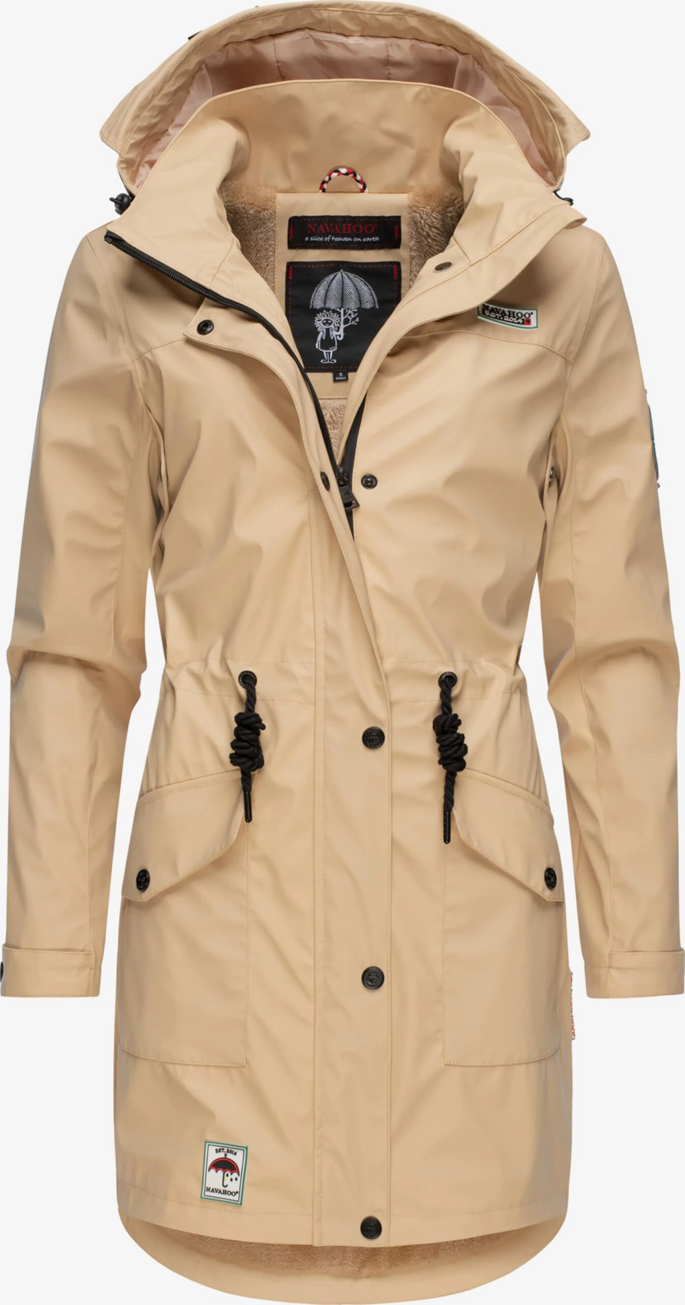Navahoo Manteaux De Pluie Manteau Mi-saison Deike Femme Beige 3 Navahoo Manteaux De Pluie Manteau Mi-saison Deike Femme Beige