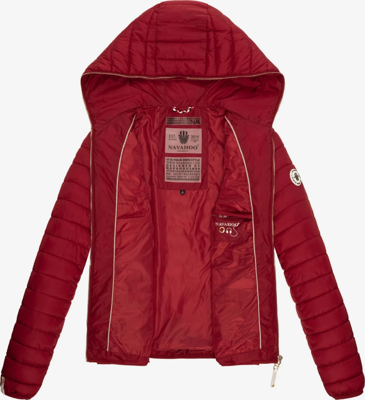 Navahoo Vestes De Mi-saison Veste Mi-saison Ich Bin Hübsch Femme Rouge Carmin 6 Navahoo Vestes De Mi-saison Veste Mi-saison Ich Bin Hübsch Femme Rouge Carmin - Image 4