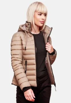Navahoo Vestes De Mi-saison Veste Mi-saison Lulana Femme Taupe -Navahoo Soldes f6107654f151204824e8d46480a0e1c7
