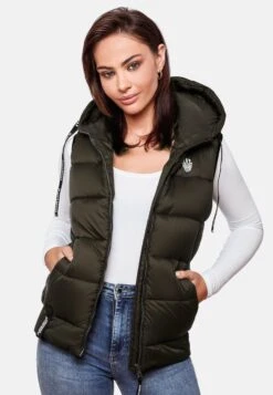 Navahoo Vestes Sans Manches Gilet Kassidy Femme Kaki -Navahoo Soldes f7bdb28b576683cfa3ef1f00b281d471
